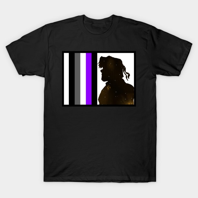 Galaxy Hunk Asexual Pride T-Shirt by QZineArt